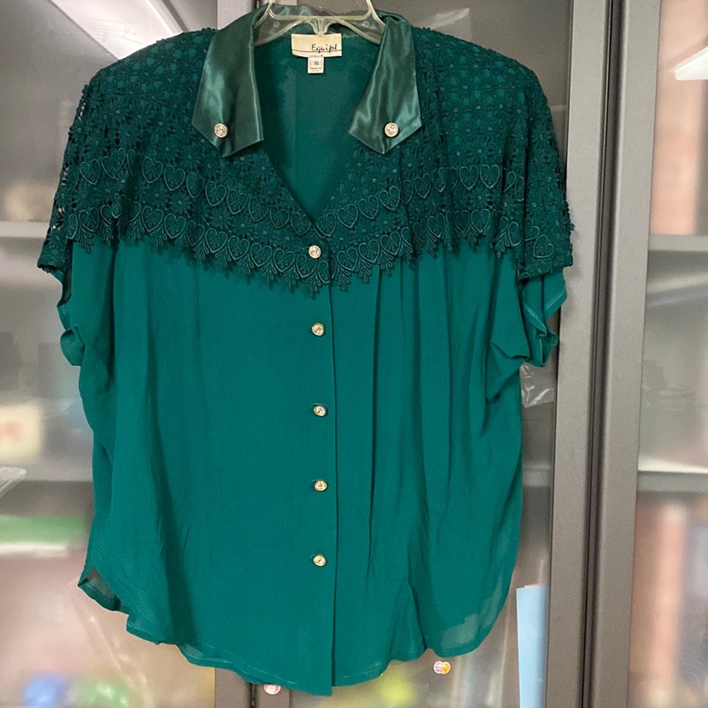 Equipt Green Blouse